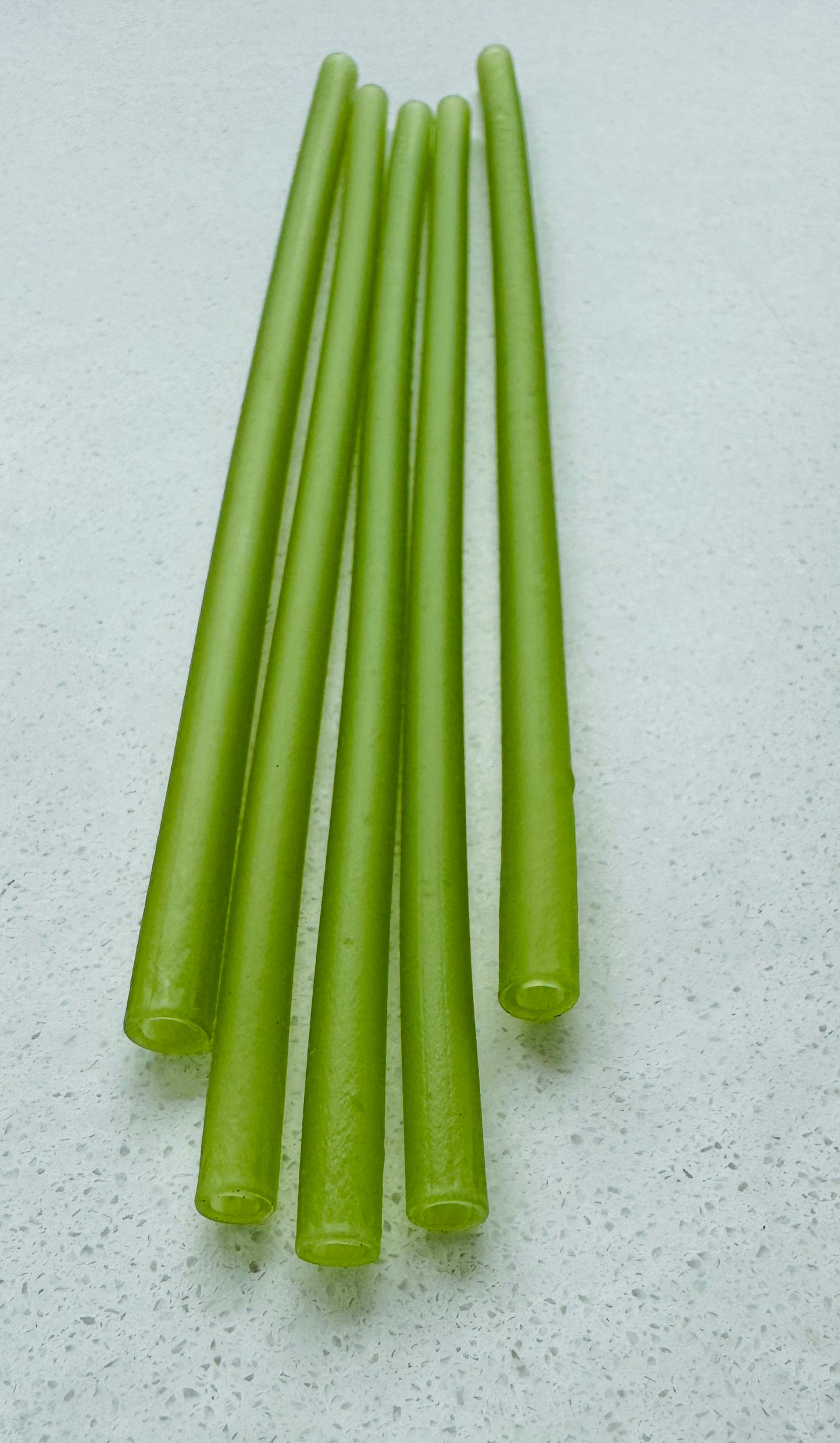 Natural Rice Pasta Straws DRINKING - Green BULK 100 PACK 6mm x 200mm