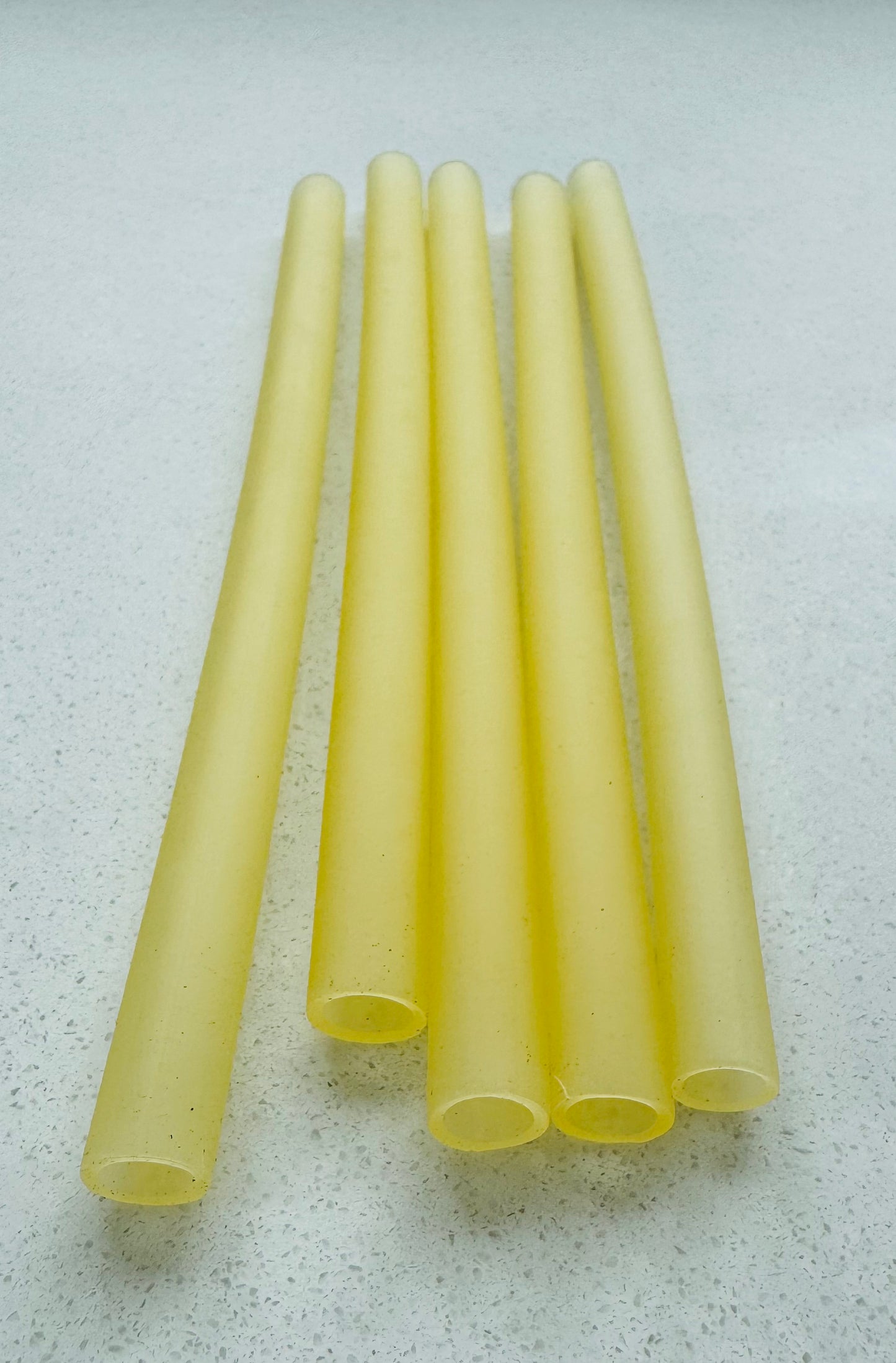 Natural Rice Pasta Straws SMOOTHIE Yellow (5 Pack) 12mm x 200mm